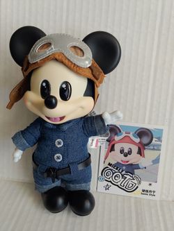 MINISO Disney Mickey Mouse "OOTD" Denim Style - Vinyl Plush Keychain