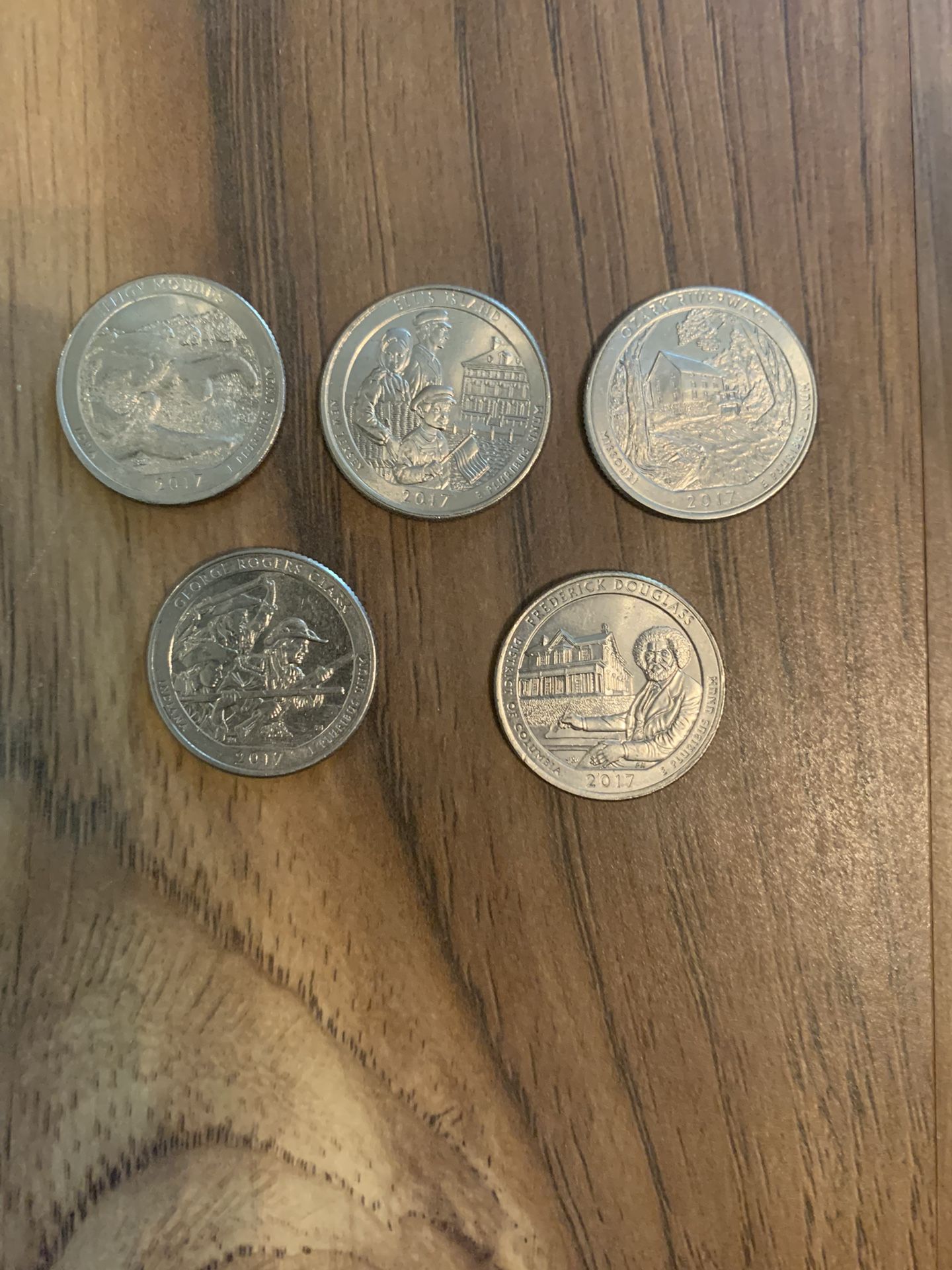 Set of 2017 National Park Quarters