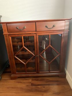 Bombay Co. Server Table-2 drawer Mahogany Wood