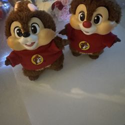 authentic Mickey cute together keychain chip and dale
