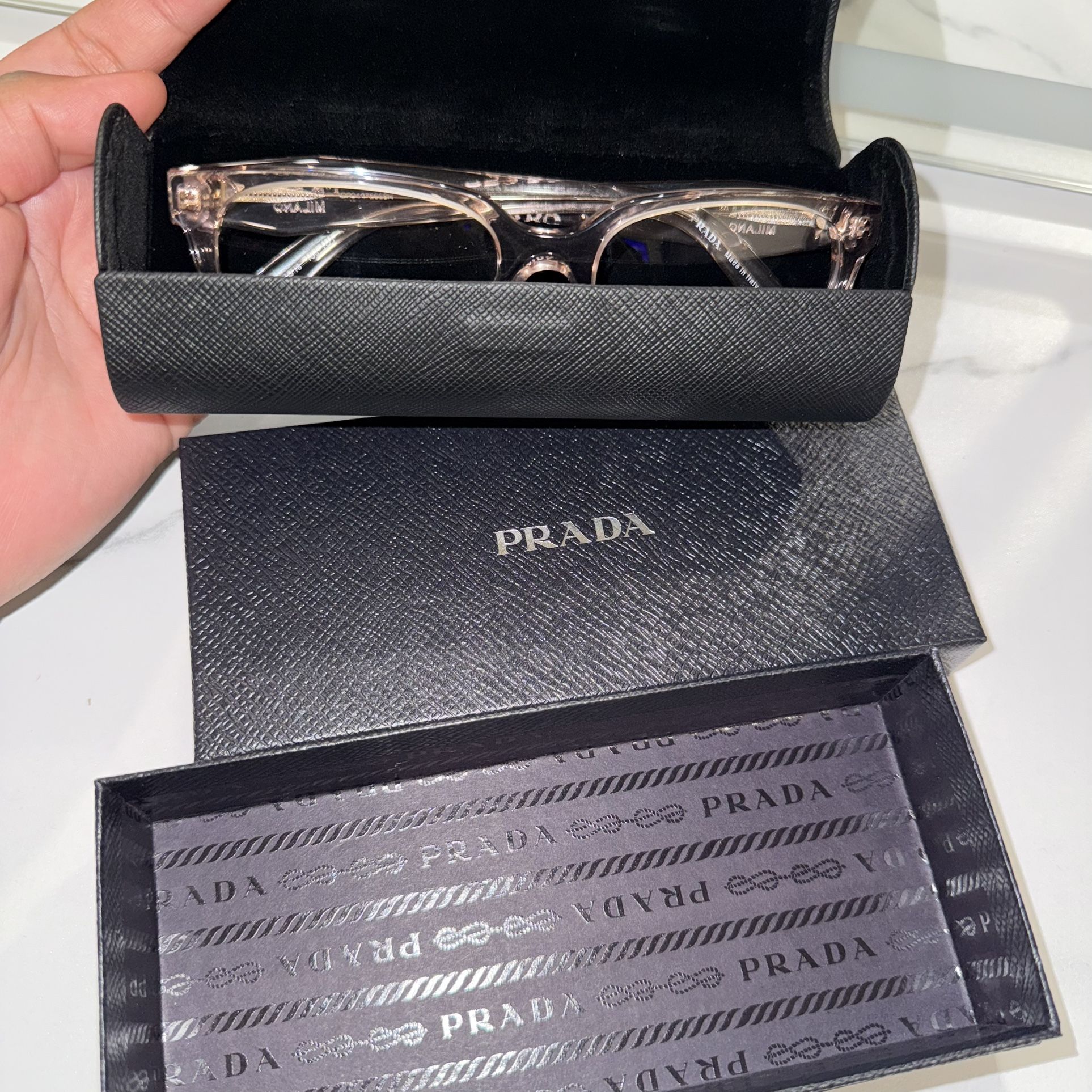 Prada Glasses pink clear