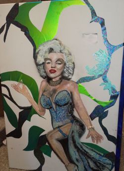 **Original Marilyn Monroe Trilogy — 3 Mixed Media Paintings**