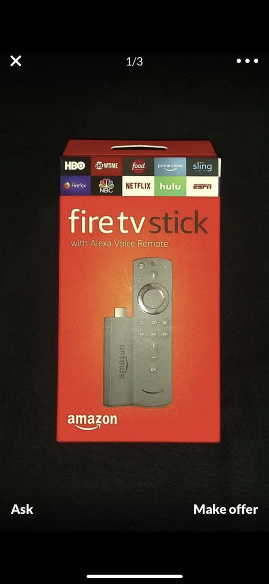 Amazon fire tv stick with Alexa voice remote $25