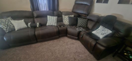Brown sectional