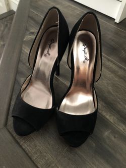 Qupid black ladies high heels