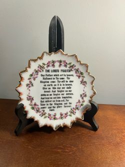 Vintage Lord’s Prayer Decorative Plate