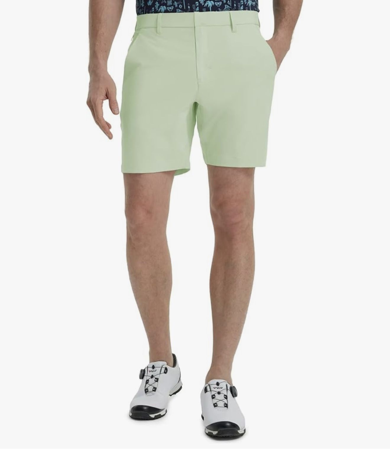 M Malreg Men’s Golf Shorts 7” Lightweight - Light Green
