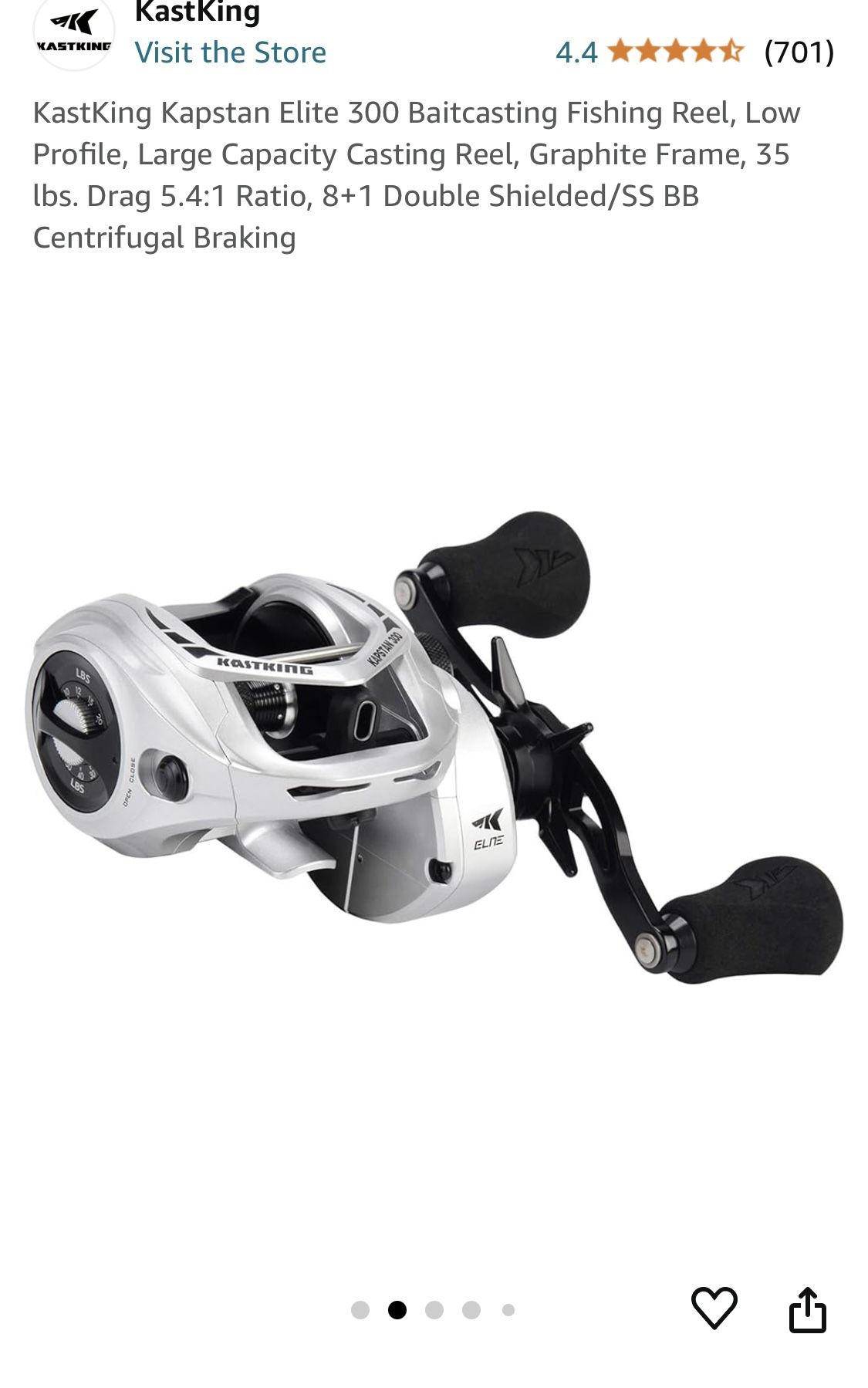 Kastking Kapstan Elite 300 Left Hand Reel New