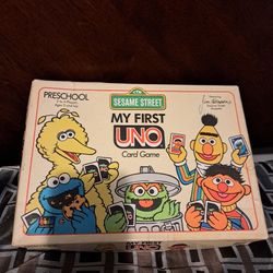 1989 vintage sesame street my first uno game.