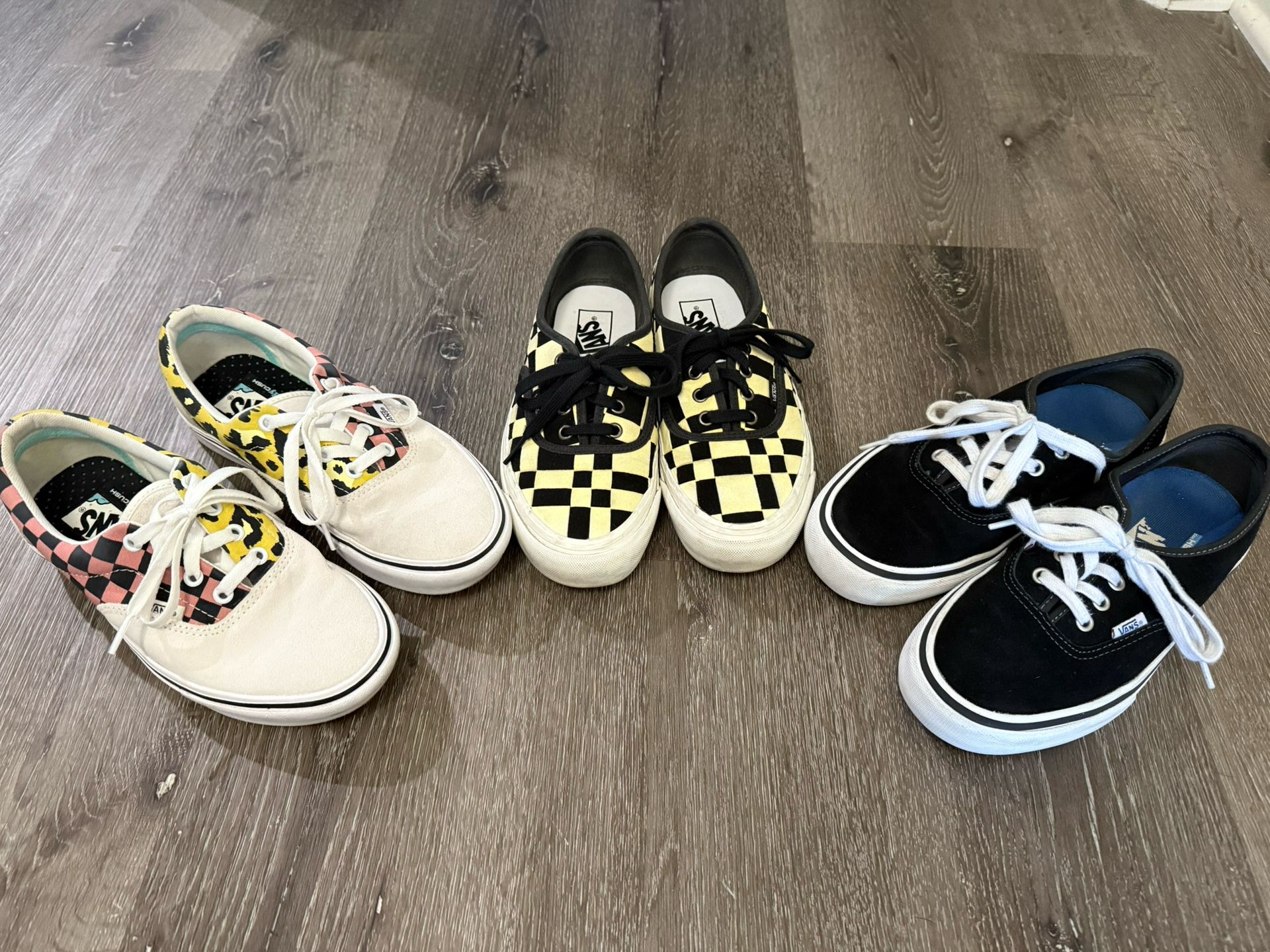 Vans - Men’s 6/Women’s 7.5 - 3 Pairs For $75