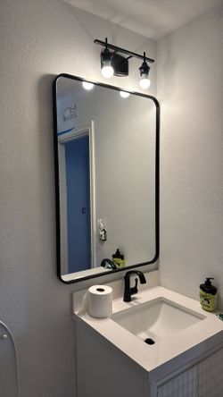 Black Pottery Barn Mirror - 27”x40”