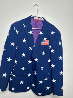 Custom Rolling Stones Patriotic Blazer Jacket Size US 44 One of a Kind