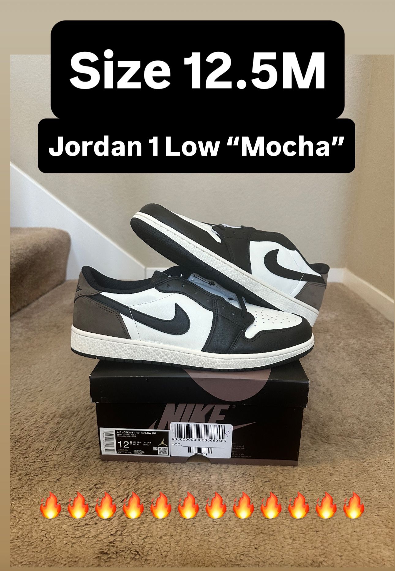 Nike Air Jordan 1 retro “Mocha” Size 12.5M