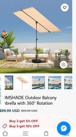 Square Homshade Umbrella Patio Umbrella 