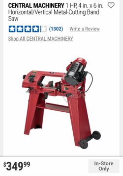 1 HP, 4 in. x 6 in. Horizontal/Vertical Metal-Cutting Band Saw