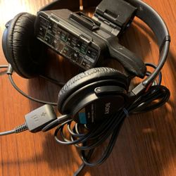 SONY XLR-A1M ADAPTER WITHOUT MIC + SONY MDR-7502 STUDIO HEADPHONE