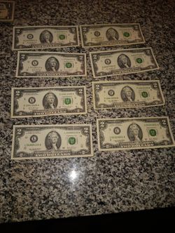 Two dollar bills 