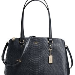 Vintage Never Used New With Tag Coach Animal Embossed  Leather  Stanton Carryall Shoulder Crossbody Tote Bag 36879