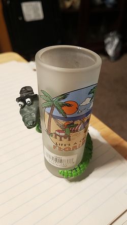 1993 Life's A Croc Florida Souvenir tall shot glass