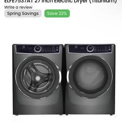 Electrolux washer and dryer (Smokey gray) 