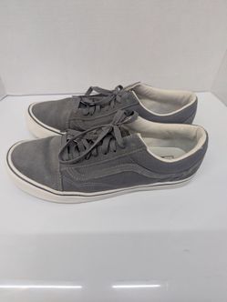 11.5 M Vans Old Skool Gray Canvas Low-Top Sneakers