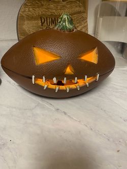 Football Halloween jack-o’-lantern pumpkin