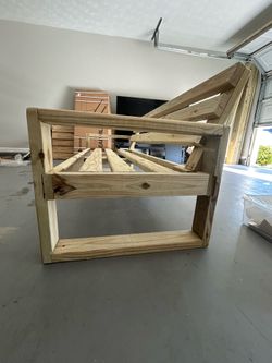 Handmade wooden bench