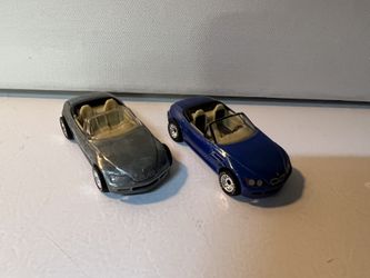 2 1996 MATCHBOX BMW Z3 1:57 Real Rider Tiers Blue & Silver 
