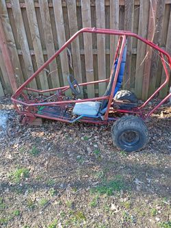 (Go cart) frame  with chain box missing two front tires