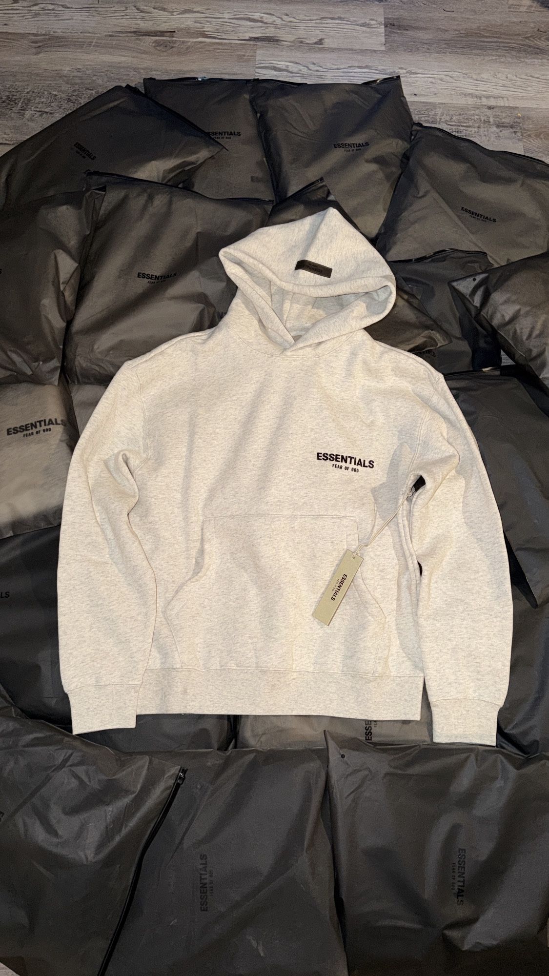 Essentials Hoodie β Light Oatmeal (SβL)