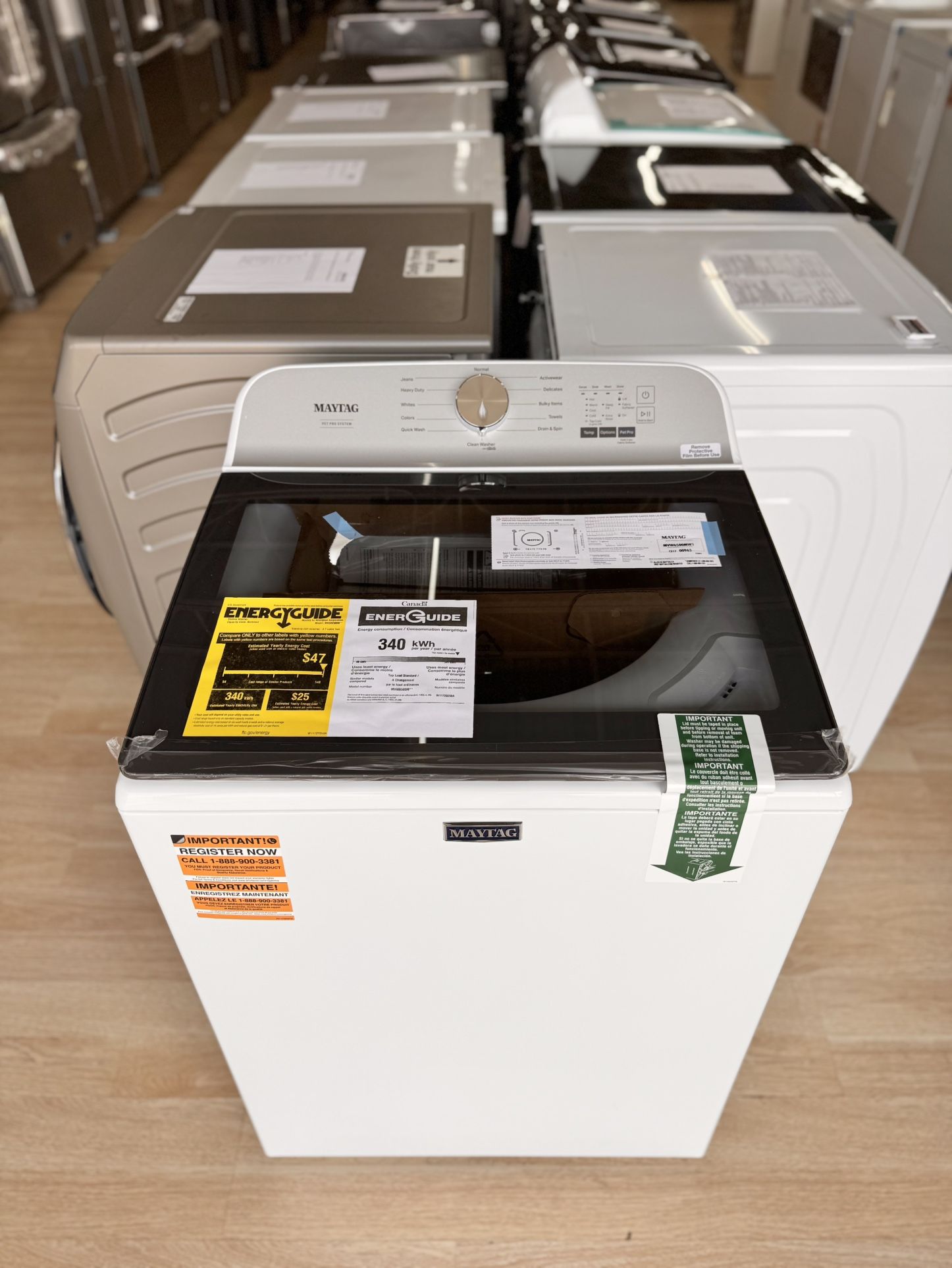 Brand-New Maytag - 4.7 Cu. Ft. High Efficiency Top Load Washer with Pet Pro System - White Model: MVW6500MW