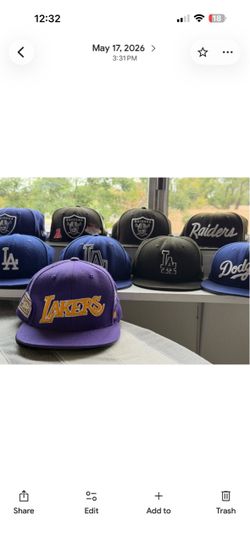 Lakers - LA - Dodgers - Raiders Fitted hats ~ $20 -$30 each