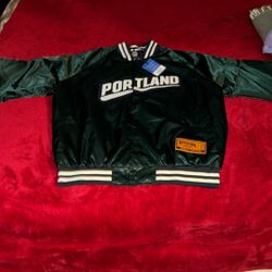 New Official  Legue Portland Pickles Bomber Jacket 