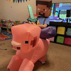 Inflatable Minecraft Costume W/ Mask