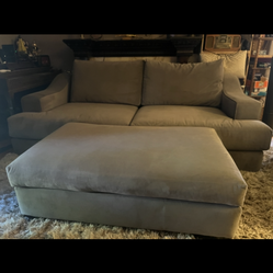 Sofa / Couch with Ottoman EXCELLENT condition - Living Spaces - $350