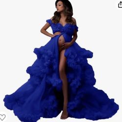 Royal Blue Maternity Dress