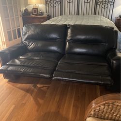 Leather Reclining Loveseat 