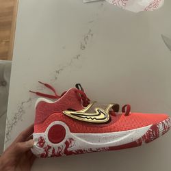 Size 13 Nike KD Trey 5 X University Red Metallic Gold 2023 - DD9538-600