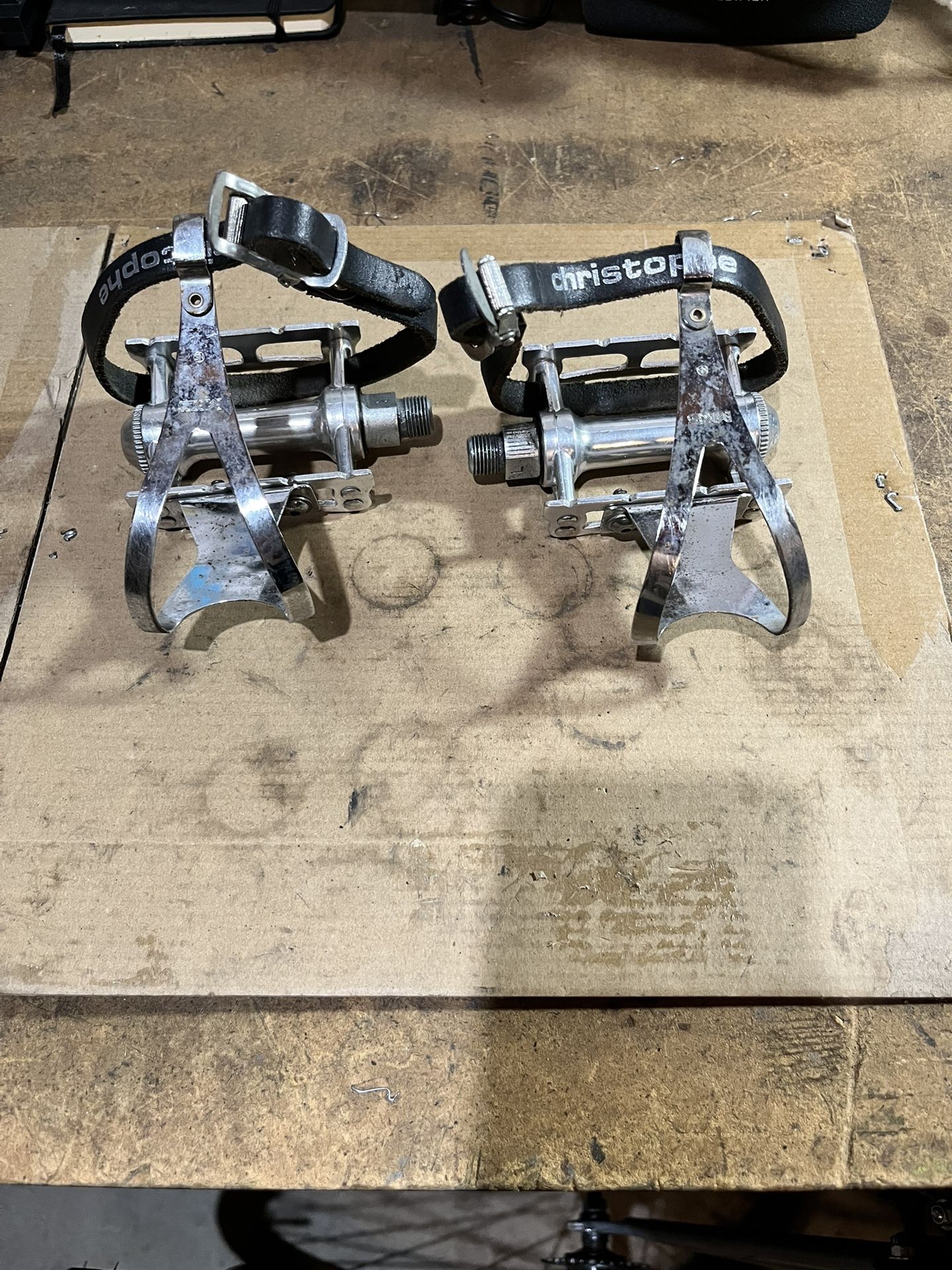 Pedals W/ Toe Clips & Straps