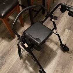 Stand/sit Walker With Storage Compartment 