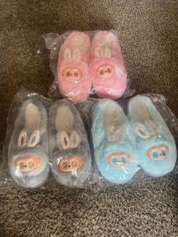 Bunny face labubu slippers