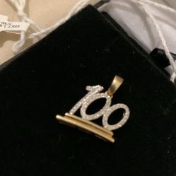 10k iced Out 100 Emoji Pendant Real Diamonds 