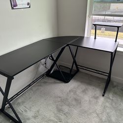 64in By 50in L Shaped Corner Desk - Readjustable