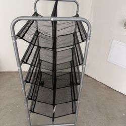 Shoe Stand - 5 Tier 30 Pair Metal Mesh Shoe Rack