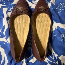 Coach Burgundy Flats 