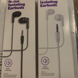 2 Noise Isolating Earbuds $5 For Both 