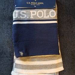 U. S POLO ASSN. SKULLCAP AND SCARF 