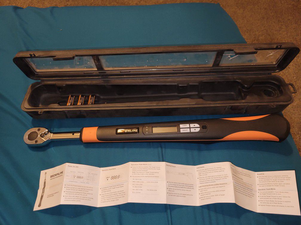 Brownline 1/2 Torque Wrench 40nm To 140 Ft Lbs