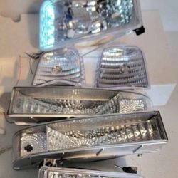 92-96 Ford F150-F350 92-96 Bronco LED Headlights Luces Micas Calaveras Faros Faroles Focos Headlamps