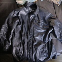 Real Leather Wilsons Jacket Xl 